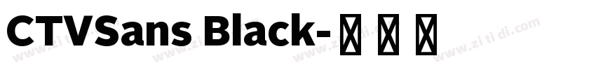 CTVSans Black字体转换